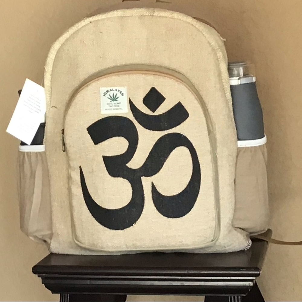 Boho Hemp backpack,OM Hemp backpack,Hobo full size